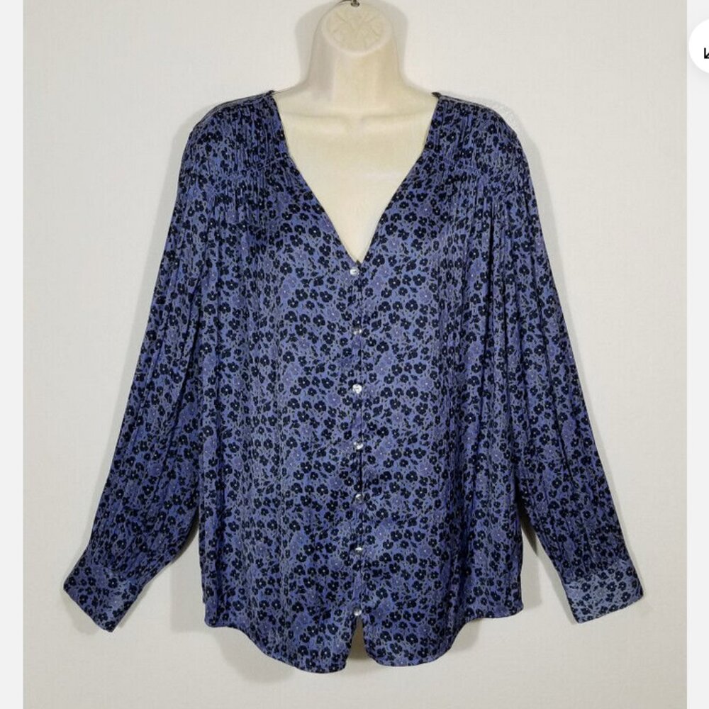 LANE BRYANT Button Shirt Top Blouse 6341E1M